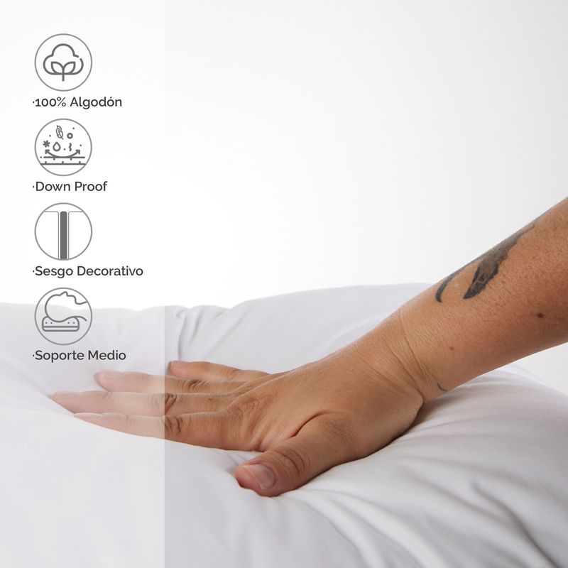 Almohada Comfort (+) Plus Soporte Medio Algodón