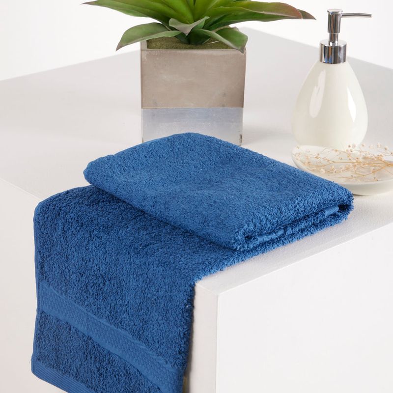 Toalla de Manos 100% Algodón 480 gr Ricu Azul 50 x 80 cm