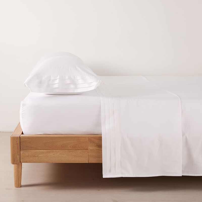 Juego de Sábanas Hotel Experience 400 Hilos 100% Algodón Egipcio Cairo Blanco Cremoso