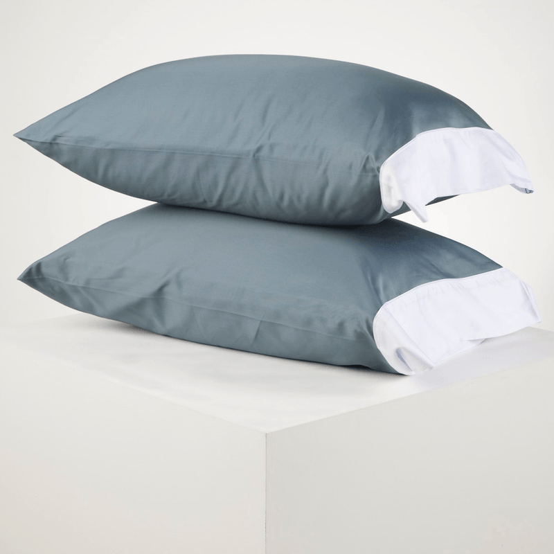 Set X 2 Fundas Menfis 400 Hilos Algodón 100% Storm 50 X 75 Cm