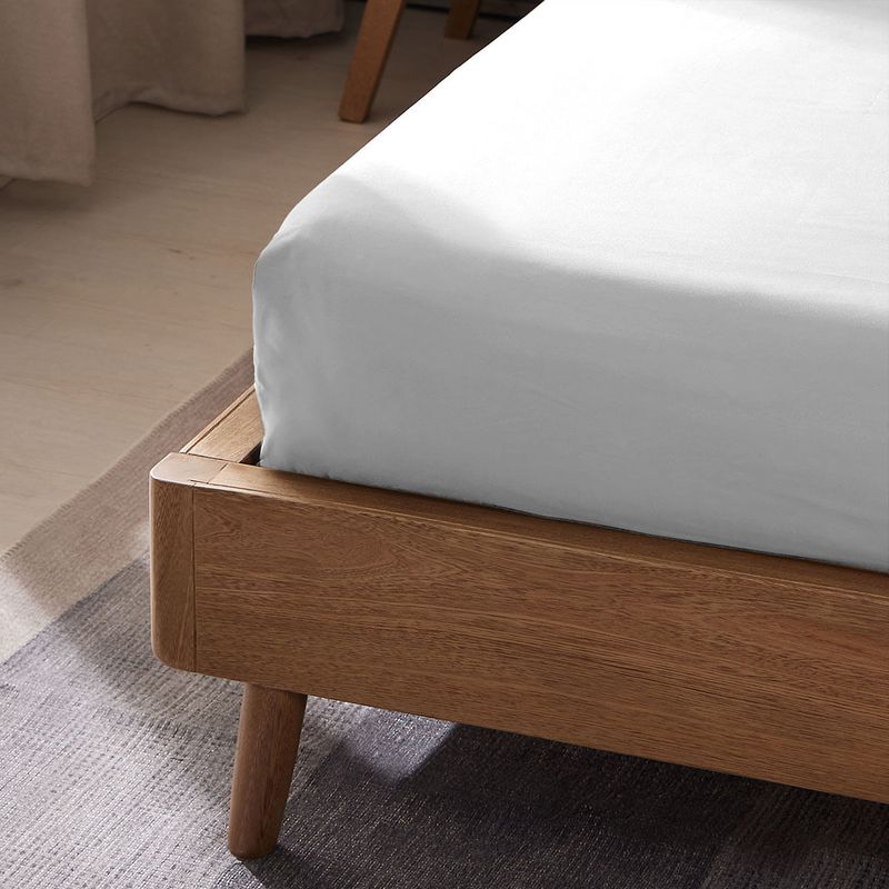 Sábana Ajustable Hotel Experience 300 Hilos Polialgodón Sateen Plain Blanco
