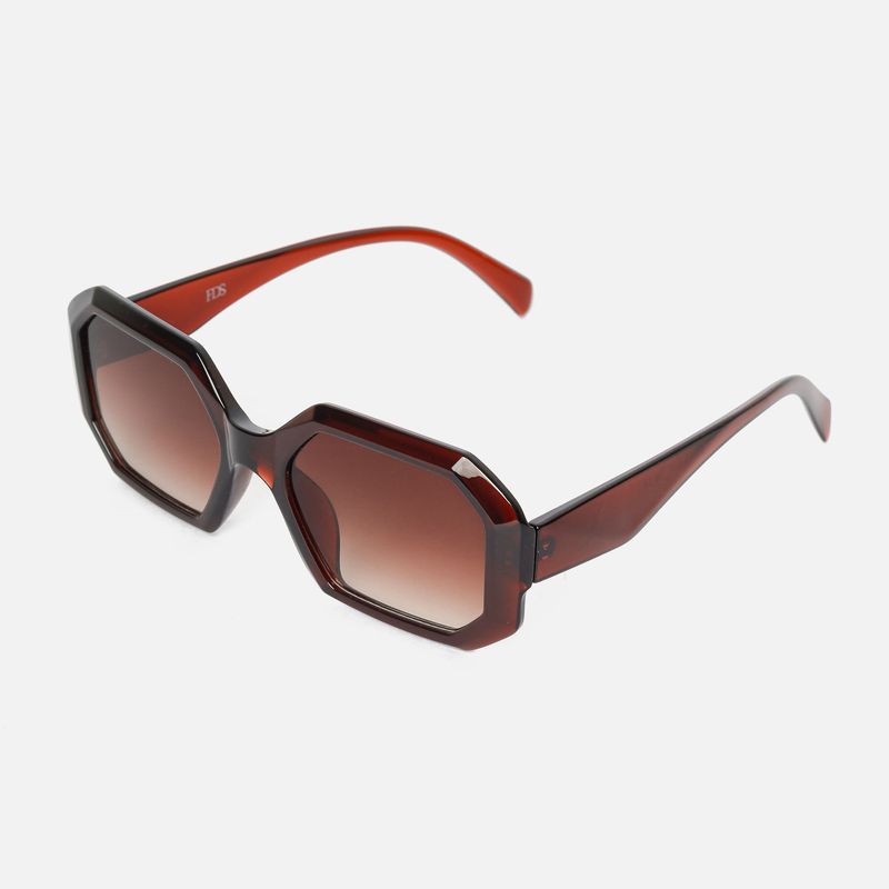 Gafas Hexagonal Caoba