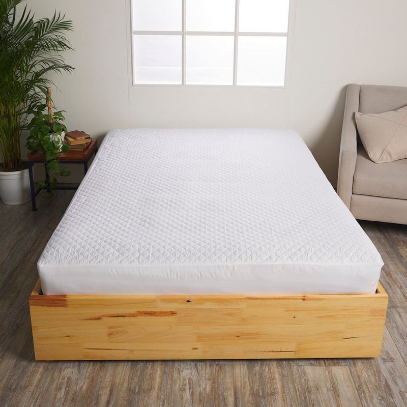 Protector De Colchón Acolchado + Protector De Almohada Liso
