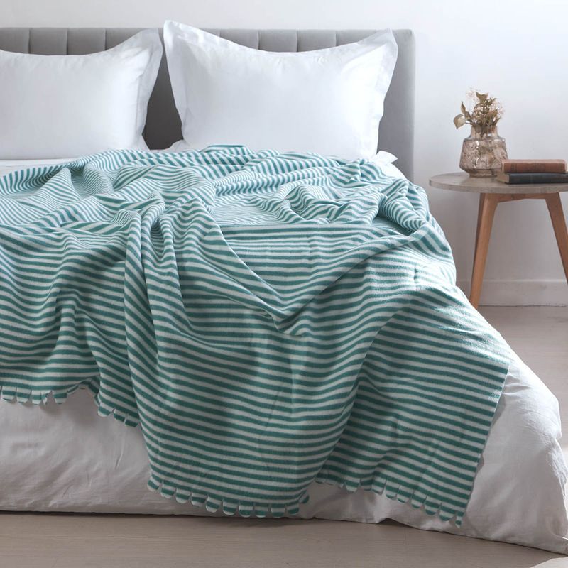 Cobija Polar Fleece 180 gr Stripes Aguamarina