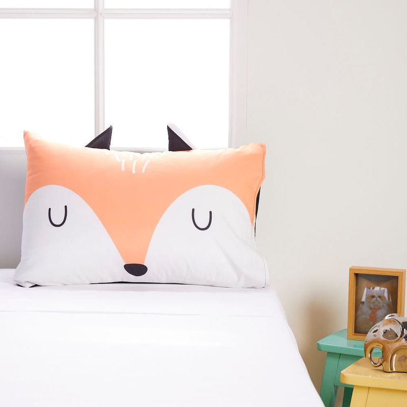 Funda De Almohada Zorro Microfibra Poliéster 50 X 70 Cm