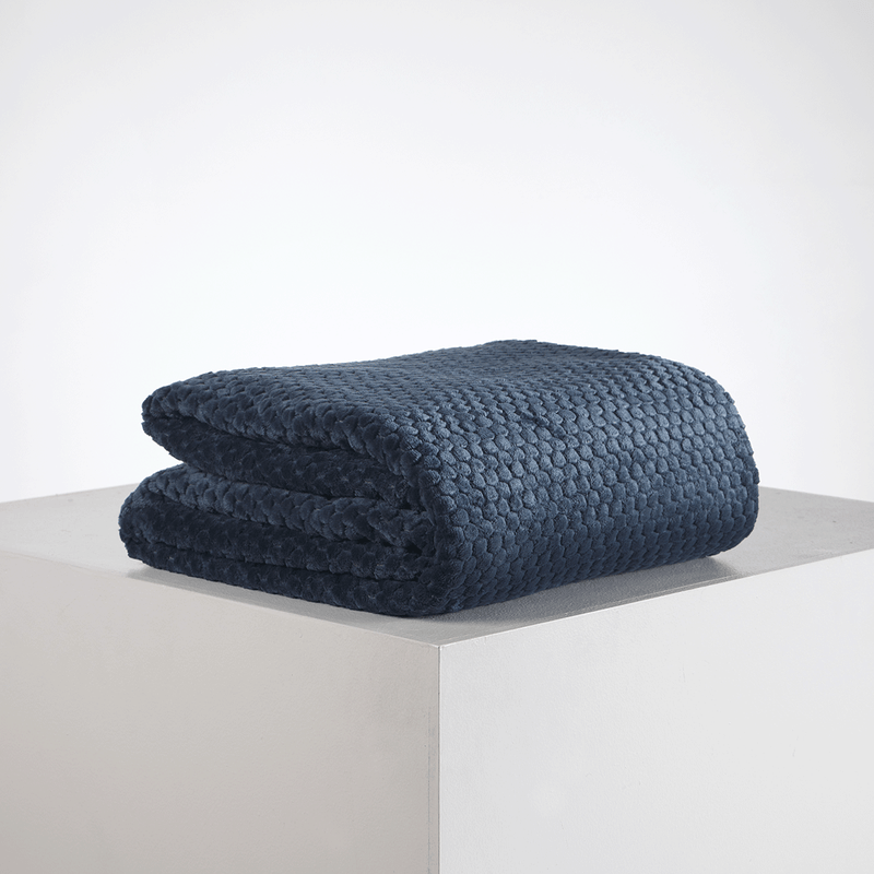 Cobija Flannel Fleece 280 gr Bee Azul
