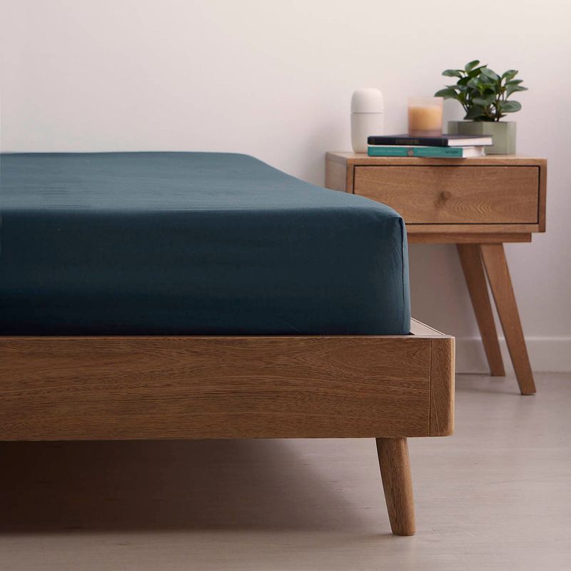 Sábana Ajustable Mix And Match 150 Hilos Polialgodón Azul