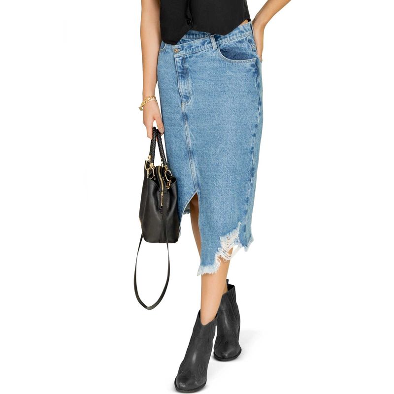 Falda Larga Mujer Azul Rutta 4479