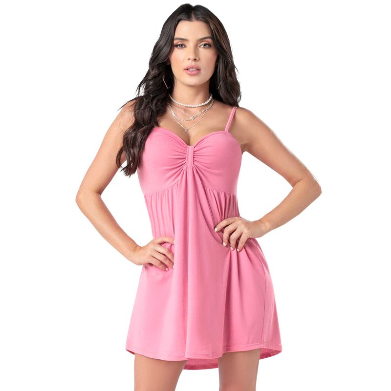 Vestido Corto Mujer Rosado Mp 4753