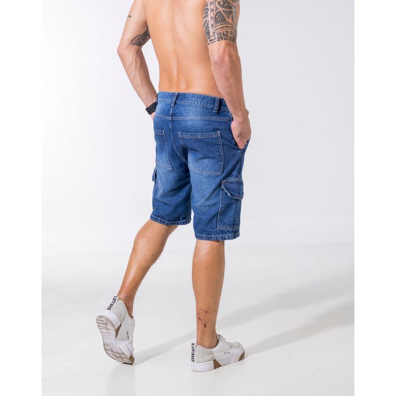 Bermuda Hombre Azul Medio Mp 5340
