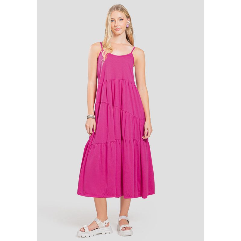 Vestido Largo Mujer Fucsia Rutta 102903