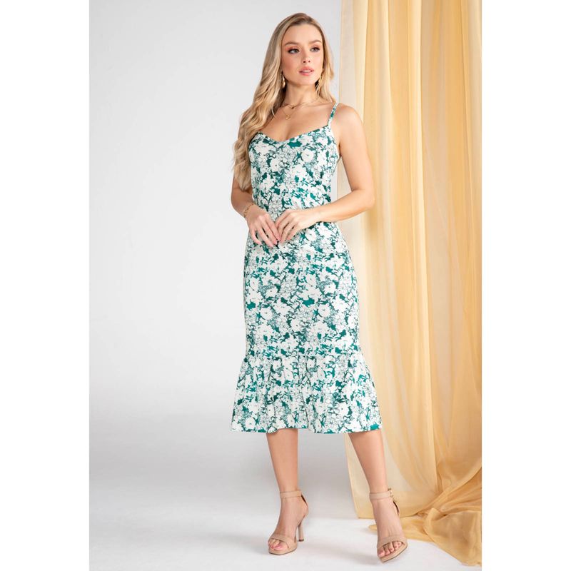 Vestido Largo Mujer Estampado Mp 2842