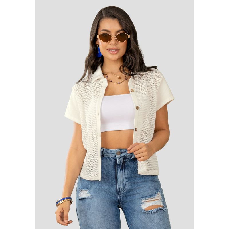 Camisa Mujer Marfil Mp 105841