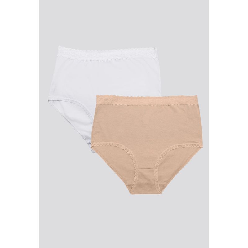 Panty Paq X2 Mujer Blanco/Piel FI 96637
