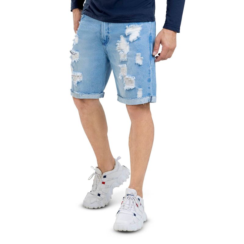 Bermuda Hombre Azul Claro Mp 5788