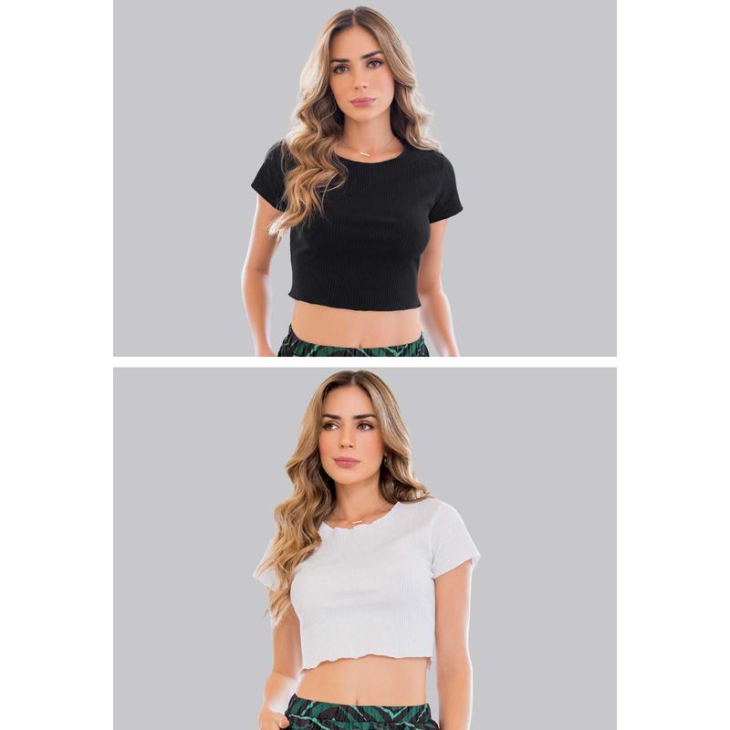 Crop Top Paq X2 Mujer Multicolor Rutta 5967