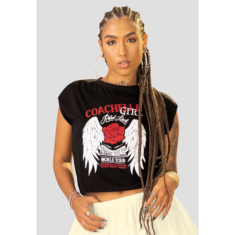 Camiseta Mujer Negro Mp 107775