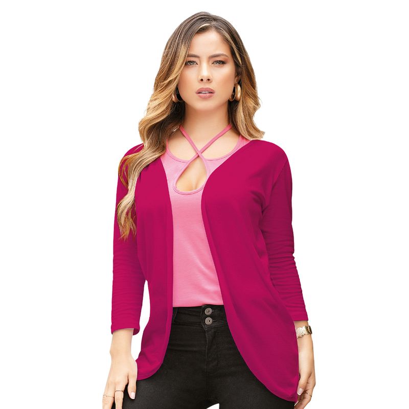 Cardigan Mujer Fucsia Mp 6564