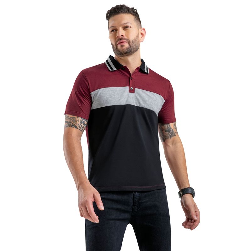 Polo Hombre Vinotinto Mp 32594