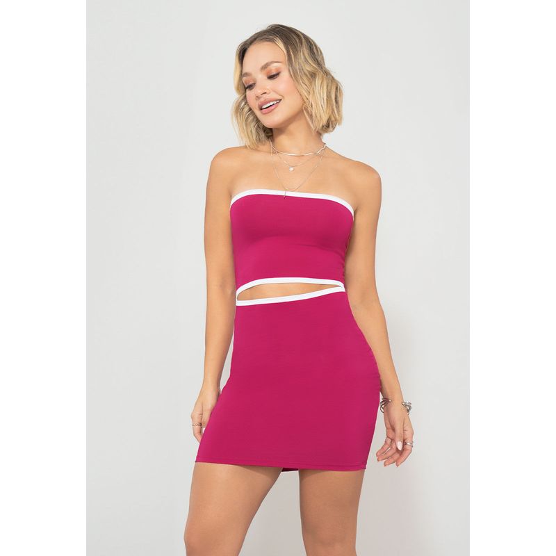 Vestido Corto Mujer Fucsia Mp 101421
