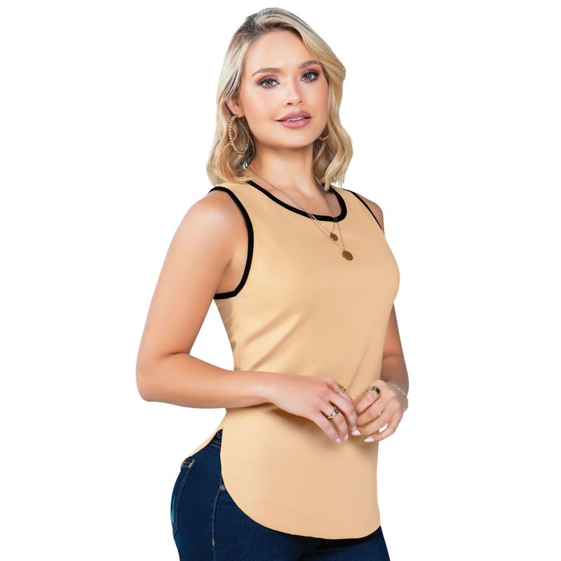 Camiseta Mujer Beige Mp 16861