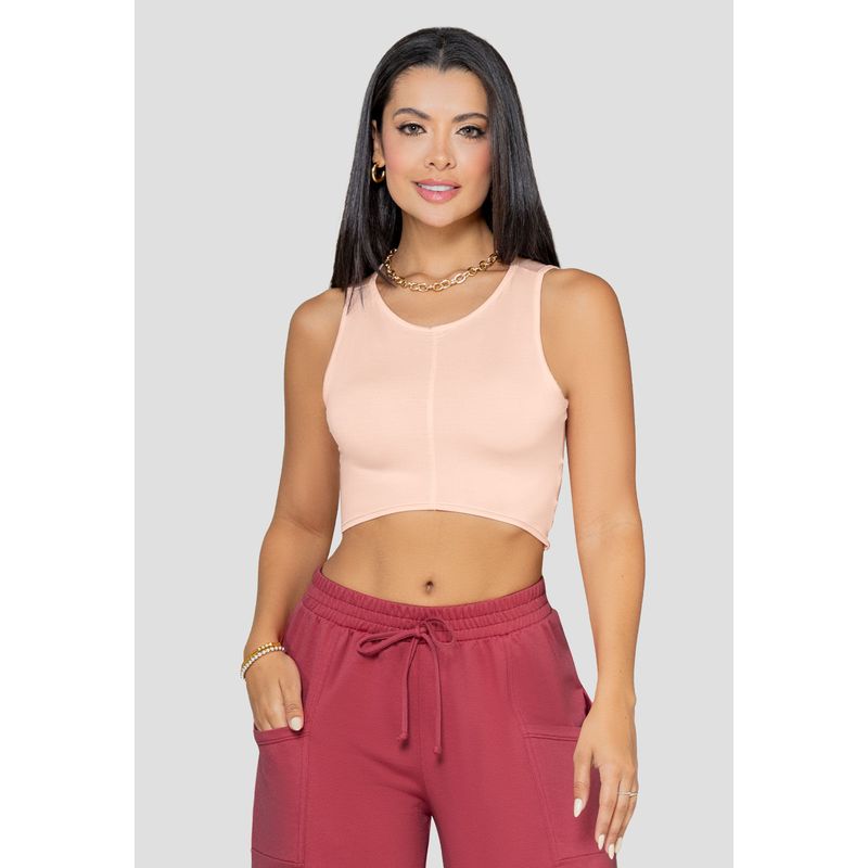 Crop Top Mujer Palo De Rosa Mp 101086