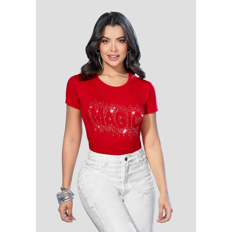 Camiseta Mujer Rojo Mp 105174