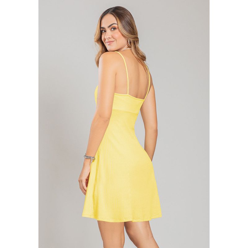 Vestido Corto Mujer Amarillo Pastel Rutta 107383