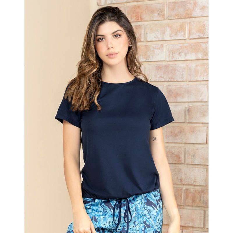 Camiseta Para Mujer Azul Navy Rutta