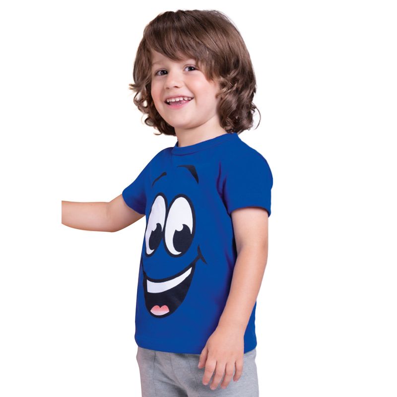 Camiseta Infantil Masculino Azul Mp 3795