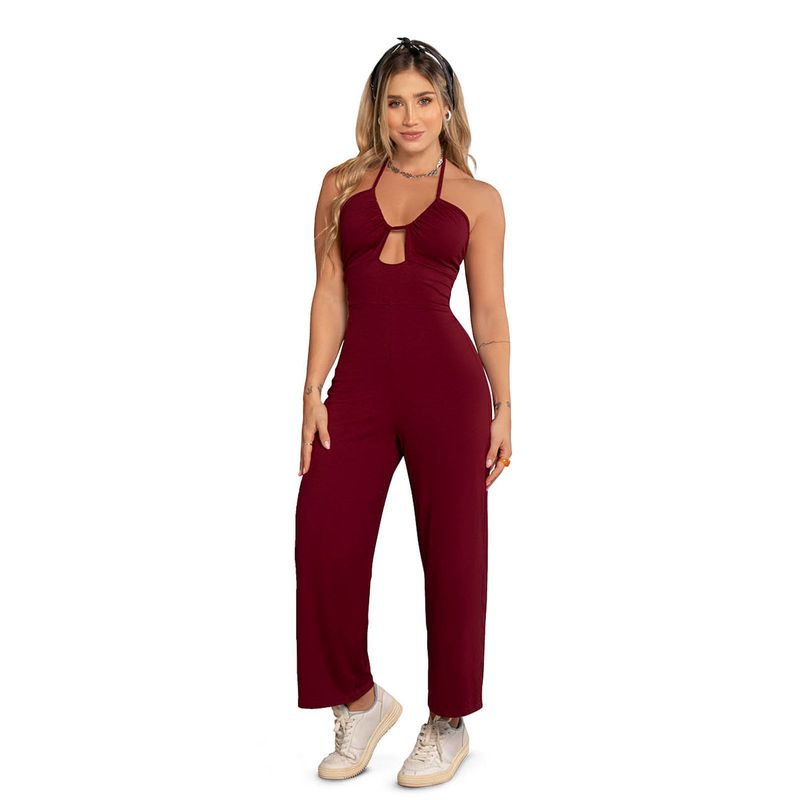 Enterizo Largo Mujer Vinotinto Mp 89572
