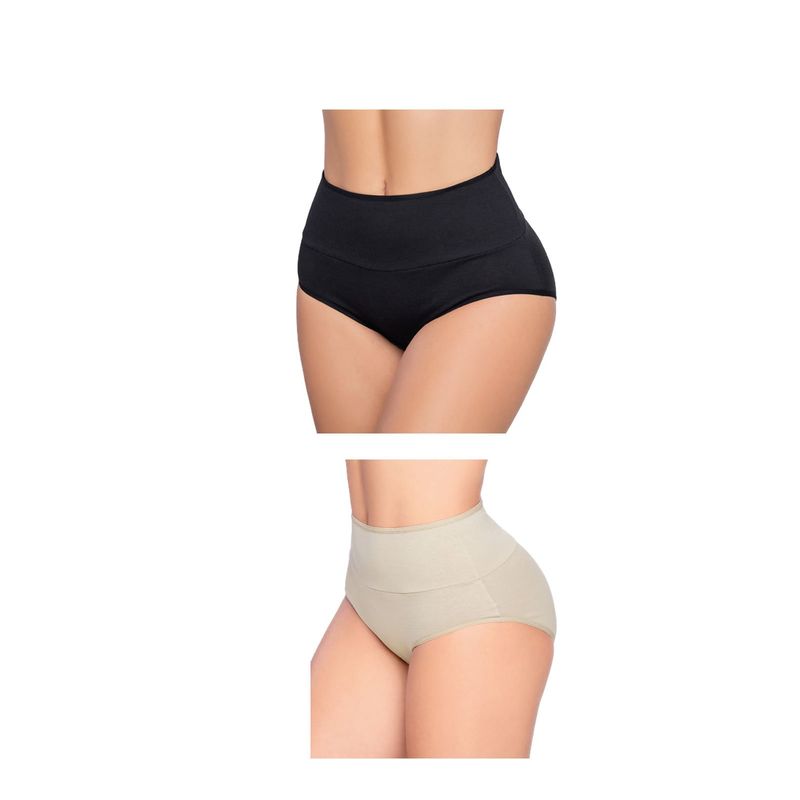 Cachetero Paq X2 Para Mujer Negro/Piel FI