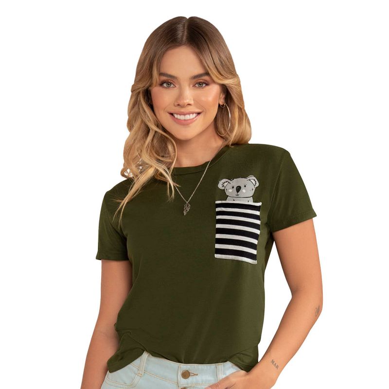 Camiseta Mujer Verde Mp 88081