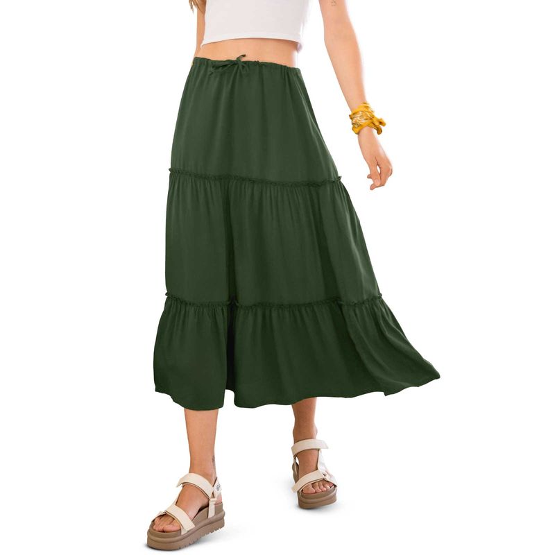 Falda Larga Mujer Verde Rutta 100332