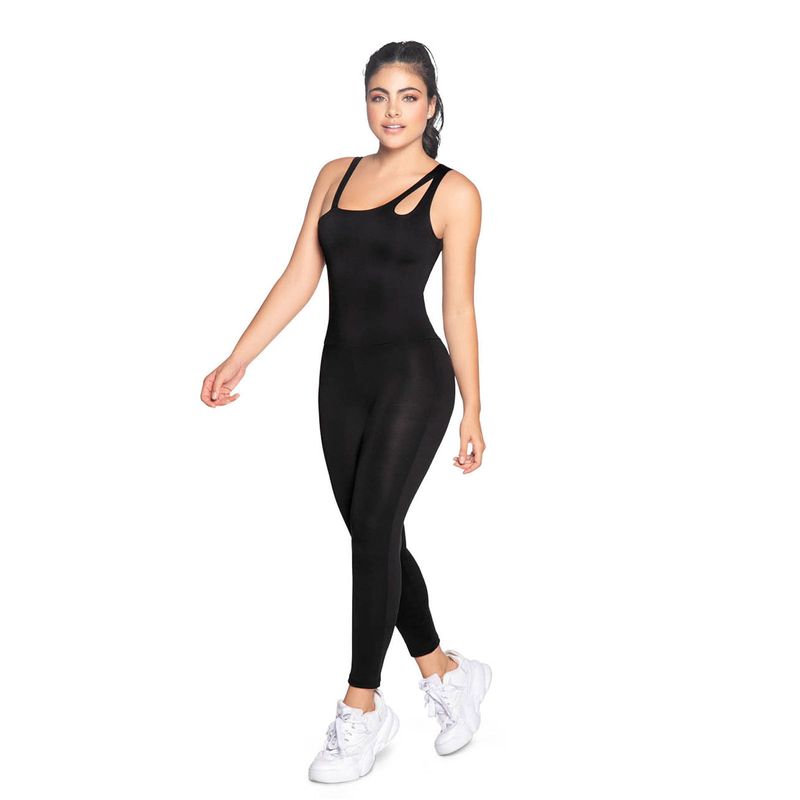 Enterizo Largo Mujer Negro Fi 96158