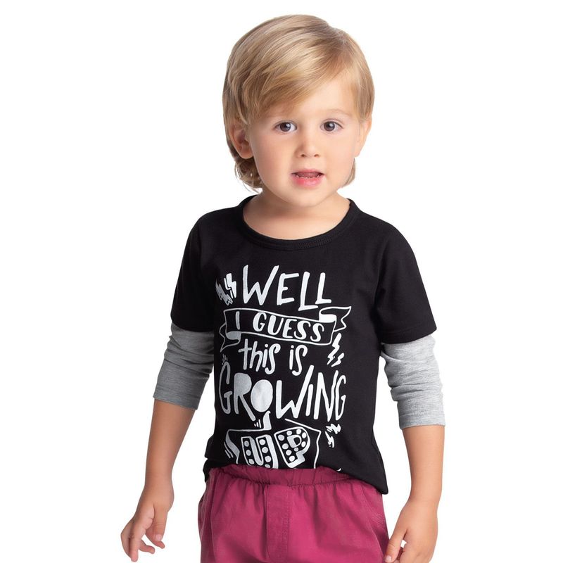 Camibuzo Infantil Bebé Negro Mp 57309
