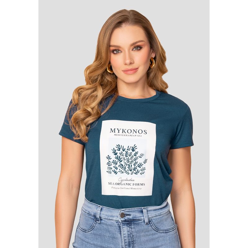 Camiseta Mujer Azul Profundo Mp 108317