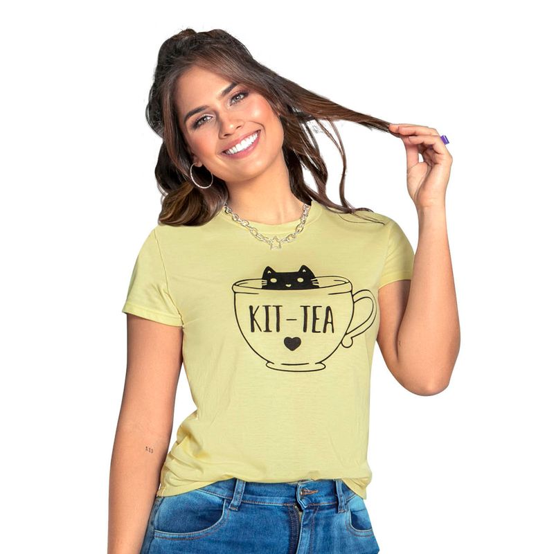 Camiseta Mujer Amarillo Mp 86655