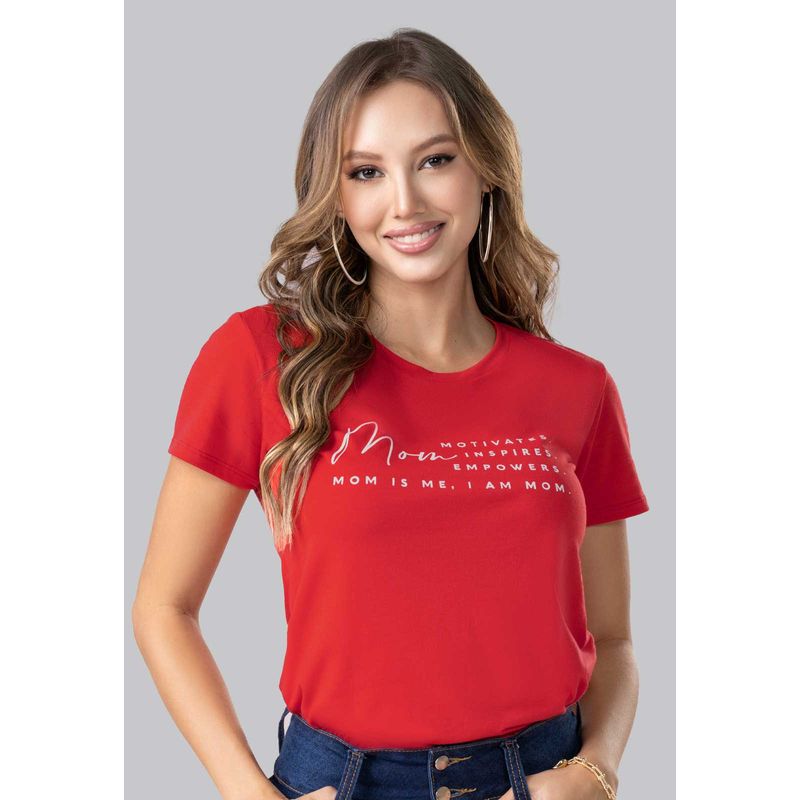 Camiseta Mujer Rojo Mp 102323