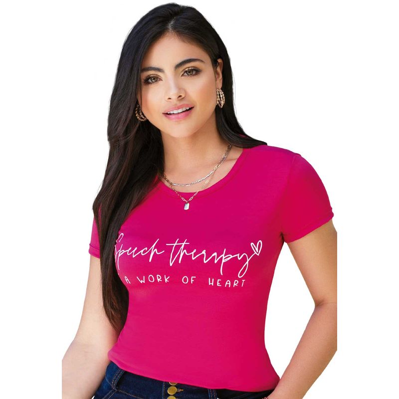 Camiseta Mujer Fucsia Mp 89010