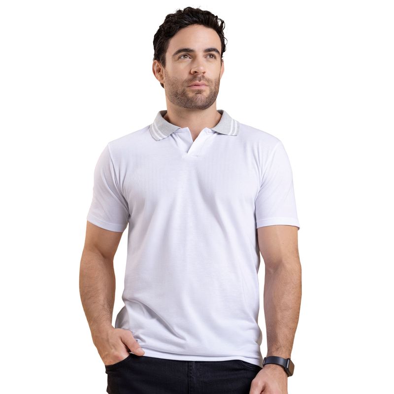 Polo Hombre Blanco Mp 4104