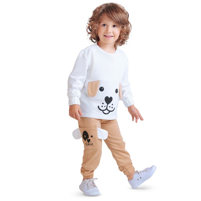Conjunto Infantil Niño Blanco Mp 4266