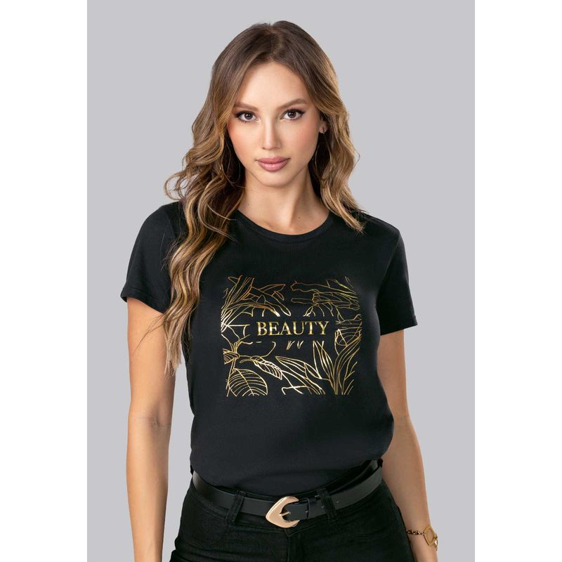 Camiseta Mujer Negro Mp 102264