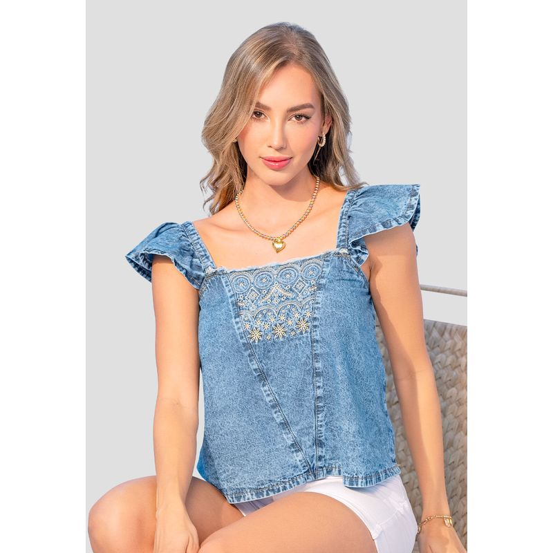 Blusa Mujer Azul Mp 106906