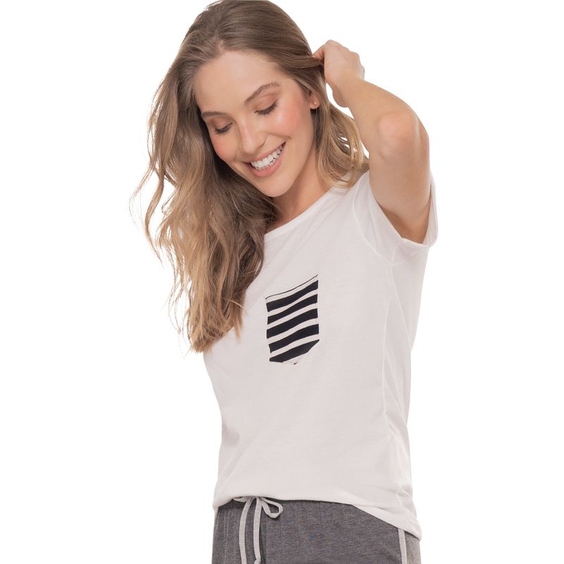 Camiseta Para Mujer Marfil Rutta