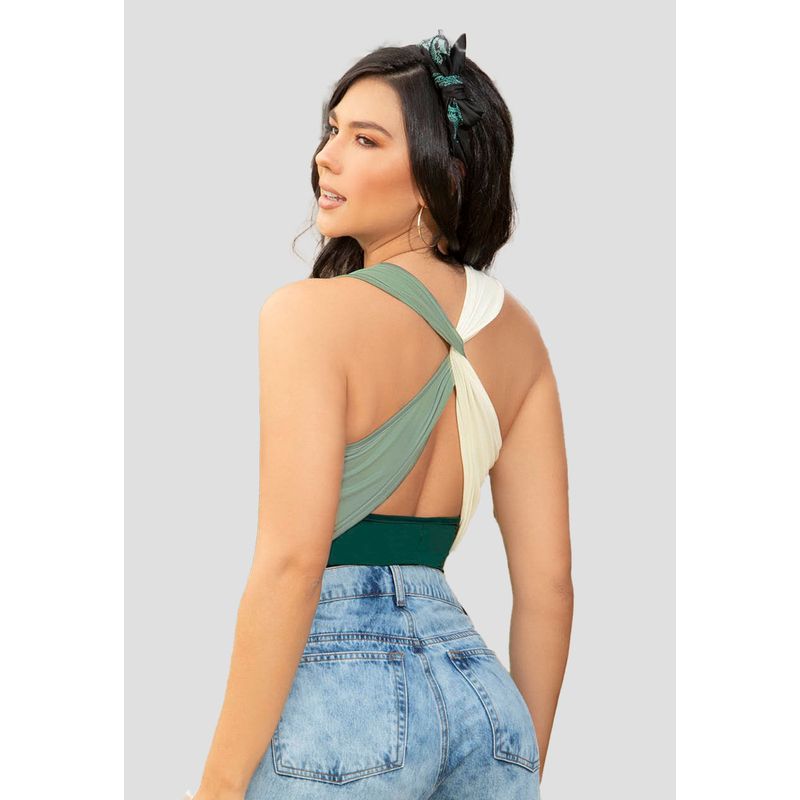Blusa Mujer Verde Botella Atypical 88370