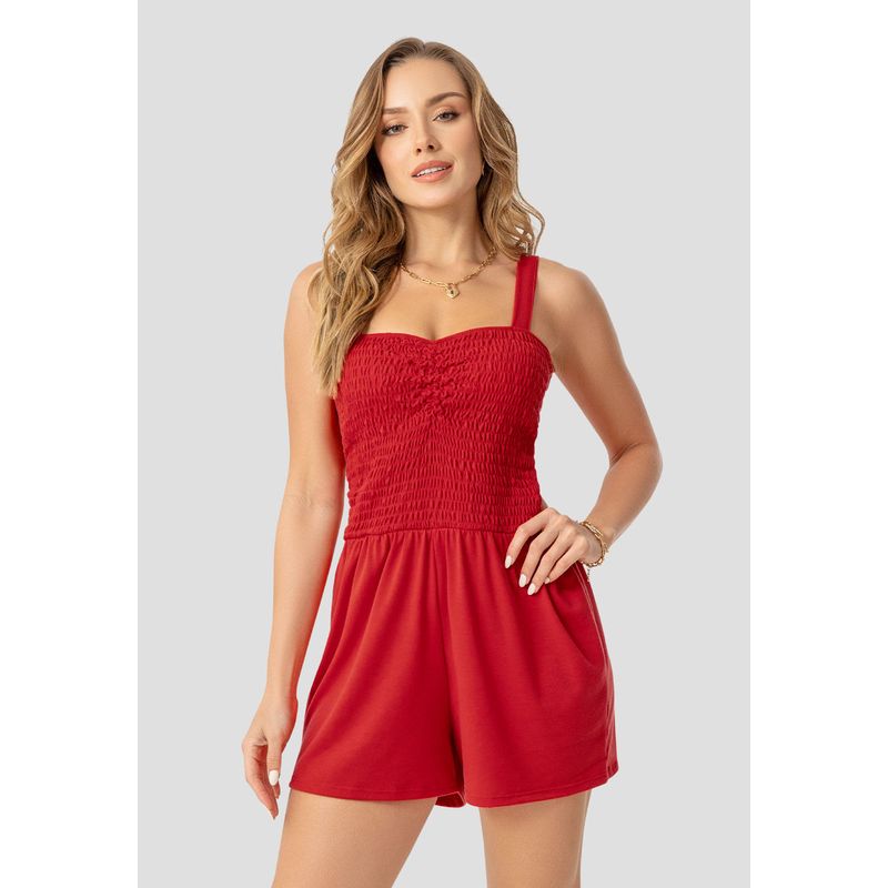 Enterizo Corto Mujer Rojo Mp 107539