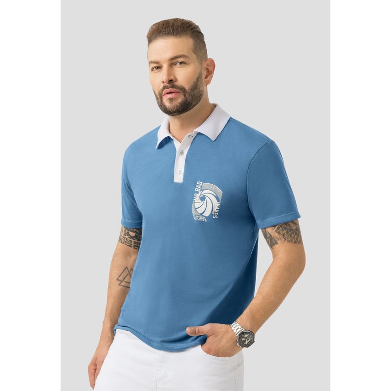Polo Hombre Azul Indigo Mp 107944