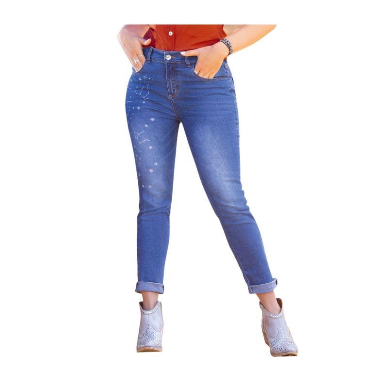 Jean Juvenil Femenino Azul Medio Atypical
