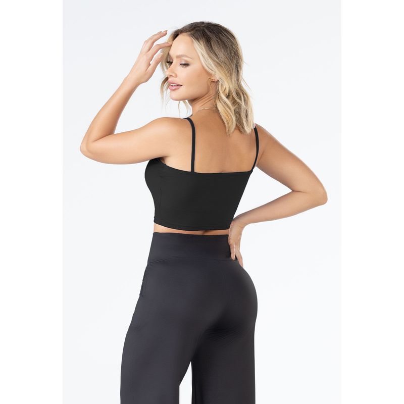 Crop Top Mujer Negro Mp 100229